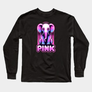 Psychedelic Pink Elephant Tee Long Sleeve T-Shirt